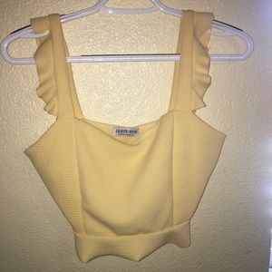 Yellow crop top from fashion nova